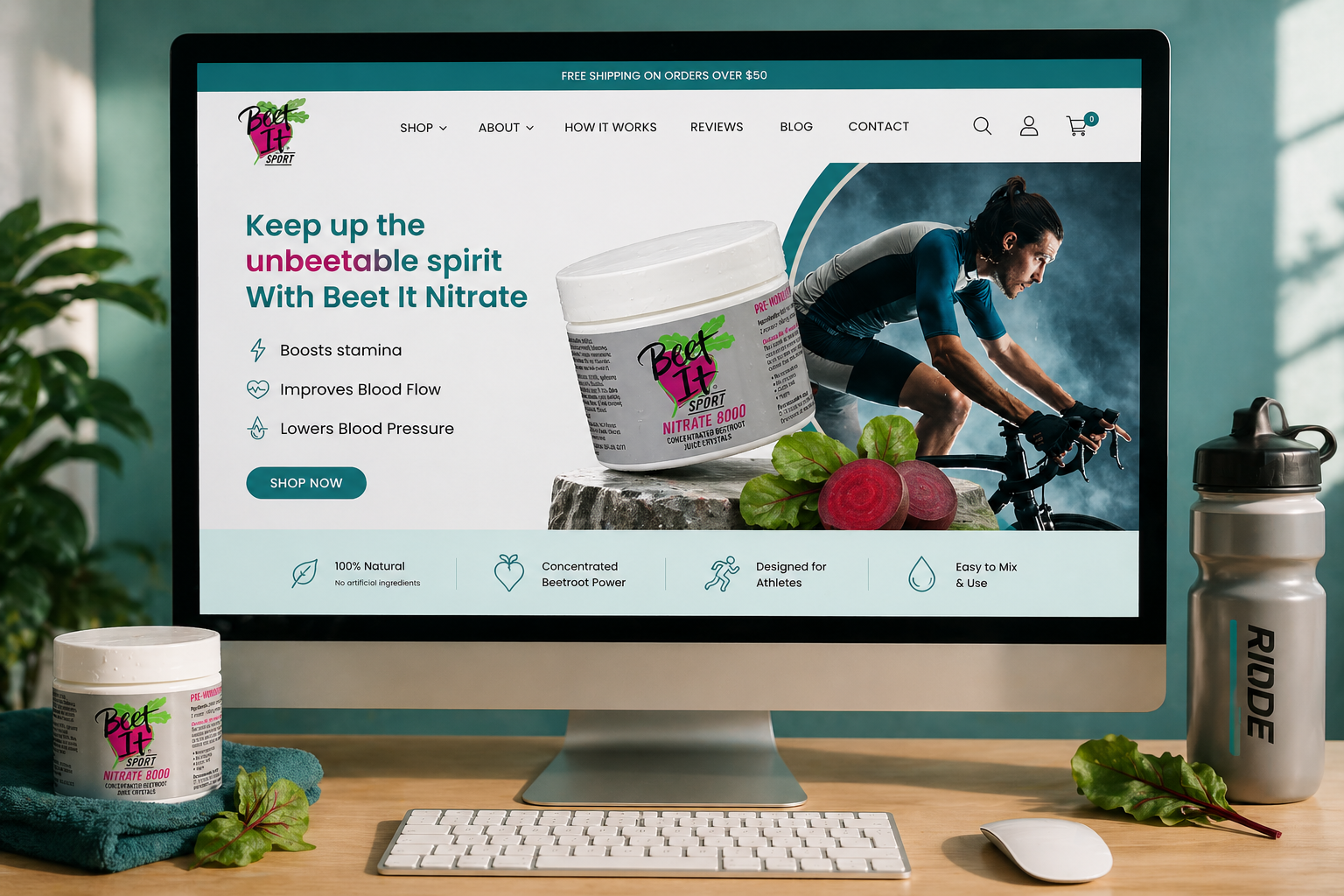 Beet It Sport — e-commerce desktop