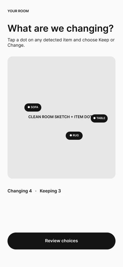 Keep or change wireframe