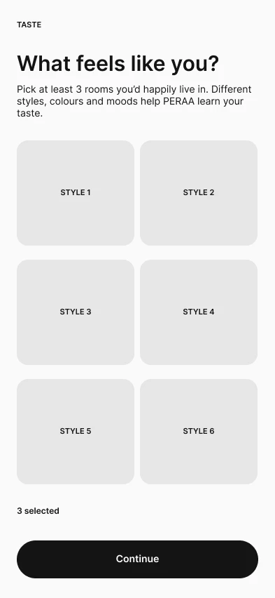 Taste wireframe